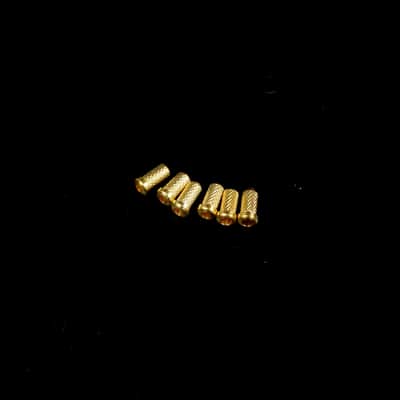Mini Ferrules for Top Loading String Through Guitar Body ,Gold Plated (set of 6)