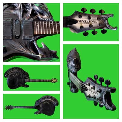 Custom guitar inspired by any movie or TV of your choice (made to order) - see photos for examples image 5
