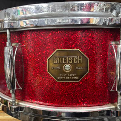 Gretsch Red Dparkle 1970’s Snare Drum image 2