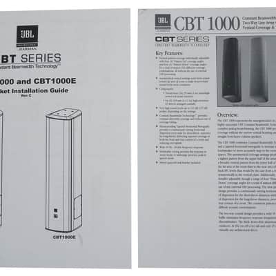 JBL CBT 1000 1500w 2-Way Swivel Wall Mount Line Array Column Speaker in Black image 8