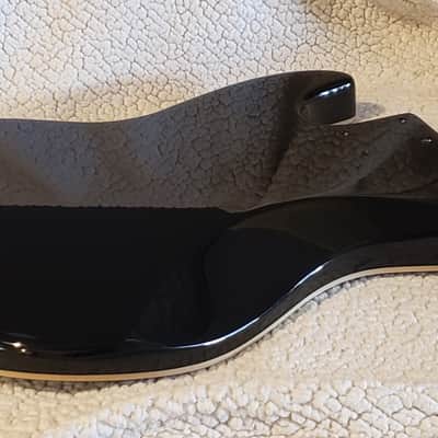 ( The last ) Mirror black ,Roasted Alder body. Made to fit a Jazz Bass neck. Only 5.1 lbs image 4