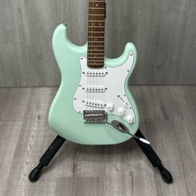 Fender Squier Affinity Stratocaster Electric Guitar Surf Green image 1