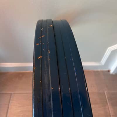 Ludwig 24” Wood Bass Drum Hoops 1971 - Blue Repainted image 2