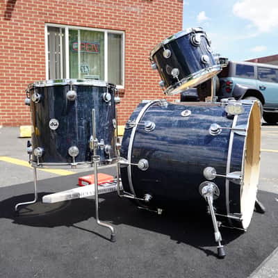 DW USA Collectors Series - Ebony Chaos - 4pc Pure Maple SSC Shell Pack With Ring's (DW - Limited Finish) image 5