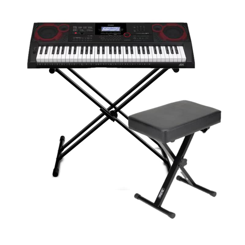Casio CT-X3000 61-Key Portable Keyboard Bundle with Stand and Bench image 1
