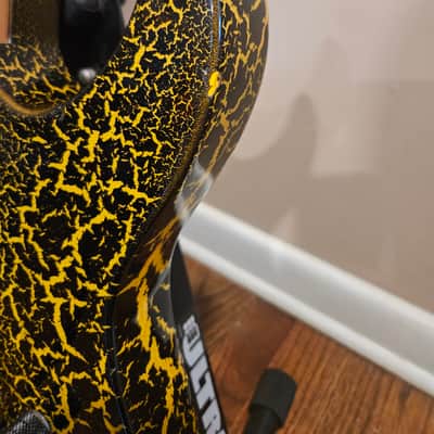 Kramer American Pacer Custom 1 1986 - Yellow and black crackle image 6