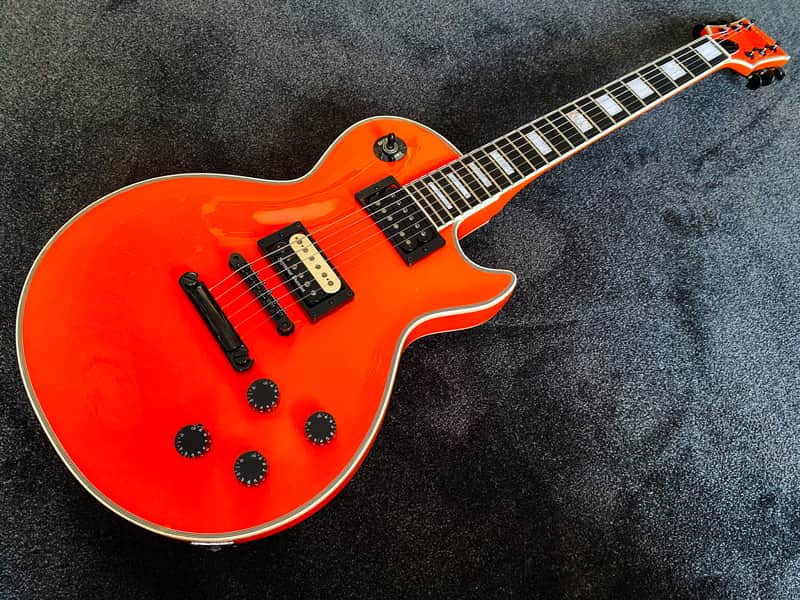 Edwards E-LP-85CD オレンジ Gibson Les Paul風 ESP Edwards E-LP-85CD Les Paul Custom - Orange - VERY GOOD | Reverb
