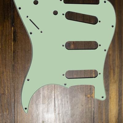 Mint Green 11 Hole 4 Ply Shielded Pickguard For Strat Style Guitars~Fender USA Hole Spacing~Brand New image 1