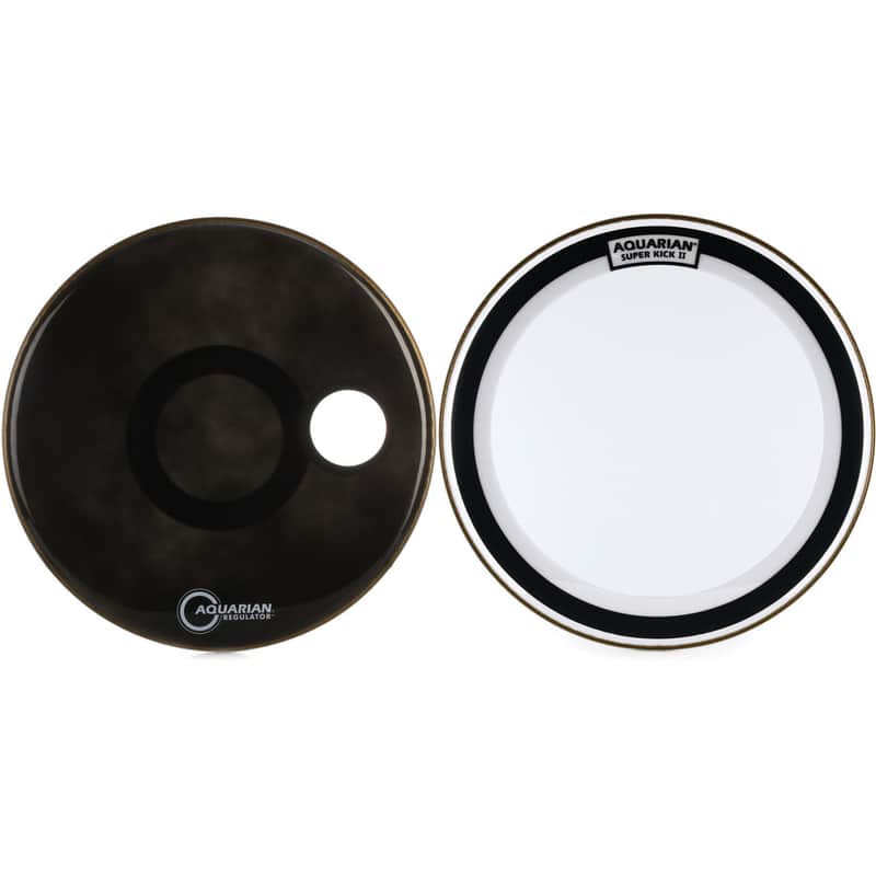Aquarian 24" Superkick II Clear Bass Drumhead with Resonant Head