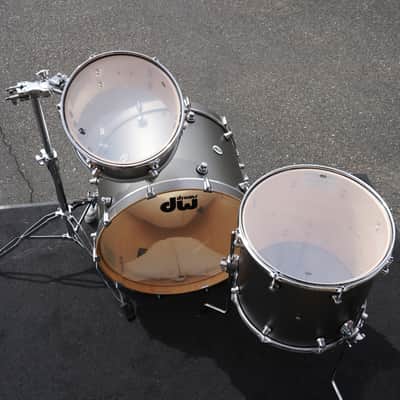DW Design Series Limited Edition 3pc Maple Shell Pack - Titanium Satin Matte Lacquer | 12", 16", 22" image 8