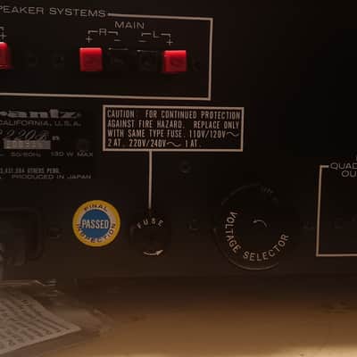 Marantz Model 2220B 20-Watt Stereo Solid-State Receiver 1974 - 1976 - Silver with Wood Case image 9