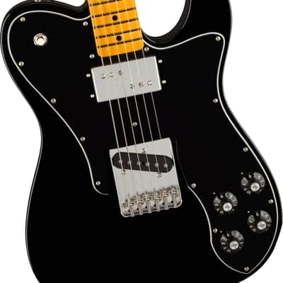 Fender American Vintage II 1977 Telecaster Custom Electric Guitar Maple Fingerboard, Black image 3