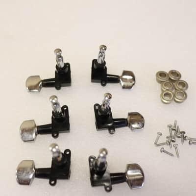 Rare Schaller Offset 3x3 Tuners Chrome Plastic Vintage 70's guitar W. Germany image 7