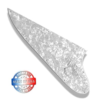 White Pearl 4 Ply Pickguard for Epiphone Thunderbird Option 1 W/ Decal Made in USA by WD image 11
