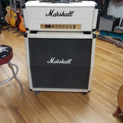 Marshall JMP 2203 Mk2 Master Model Lead 100-Watt Guitar Amp Head(Super Rare) 1977 w/matching 1980 cab -White image 1