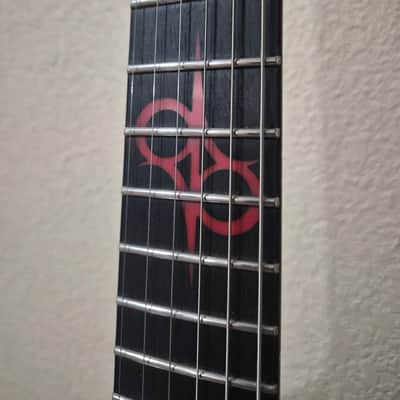 Solar V1.6Canibalismo Red Open Pore and Blood Splatter Electric Guitar image 4