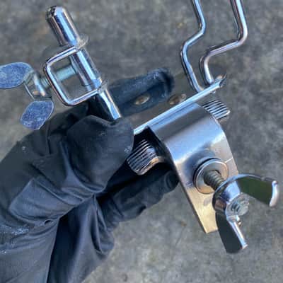 Vintage 1970's Ludwig Cowbell Woodblock Hoop Mounted Clamp On Accessory Holder image 4
