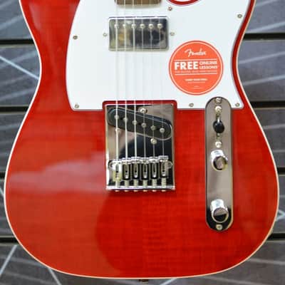 Fender Squier Affinity Series Telecaster FMT SH Electric Guitar, Crimson Red Transparent image 1