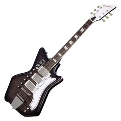 Airline Guitars Jetsons 3P FM Charcoal Flame image 6