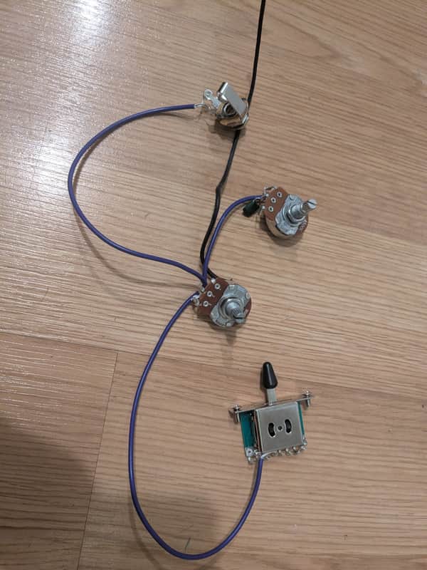 Unbranded Wiring Harness - 1 vol 1 tone, 5 way selector, jack image 1
