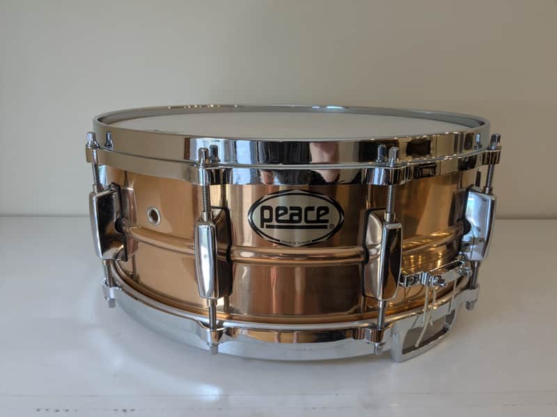 Peace Bronze 14x5.5" Snare with Diecast Hoops - Bronze image 1