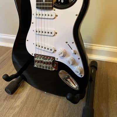 Aria STG-MINI-BK 6-String Electric Guitar STG Series Pro II, Basswood Body, Bolt-On Maple Neck, Black Finish, Gig Bag Included image 2