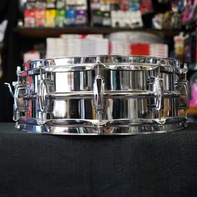 Vintage 1980s Ludwig USA Supraphonic 5x14" Chrome Plated Aluminum Snare Drum image 4