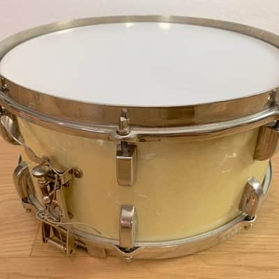 Leedy Broadway Standard Snare Drum 1940s White Marine Pearl Super Clean image 3