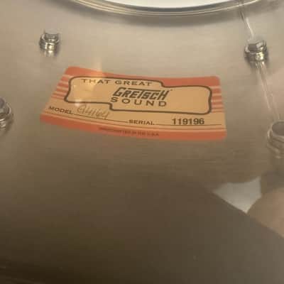 Gretsch G4164 USA Custom Chrome Over Brass 6.5x14" 10-Lug Snare Drum 2015 - Present - Chrome-Plated image 7