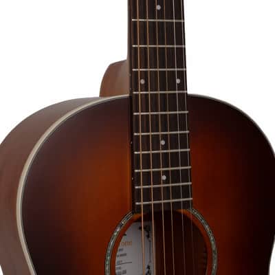 Gold Tone GT-Parlor-BR All Solid Wood Solid Sitka Spruce Top Mahogany Neck 6-String Acoustic-Electric Guitar w/Gig Bag image 6