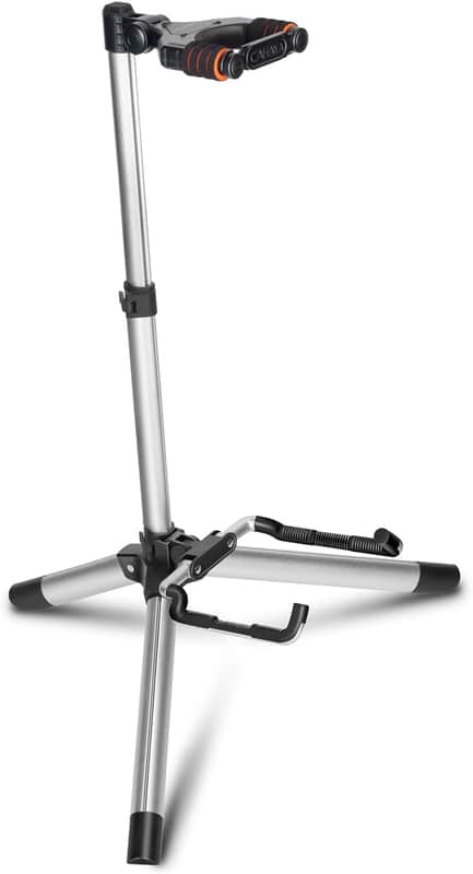 Guitar Stand Floor for Acoustic Electric Guitars and Bass Adjustable Height Folding Guitar Stand Lightweight Travel Instrument Holder image 1