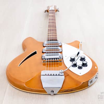 1960s Rickenbacker 375 Vintage Guitar Mapleglo w/ Toaster Tops, Accent Vibrato & Case image 11