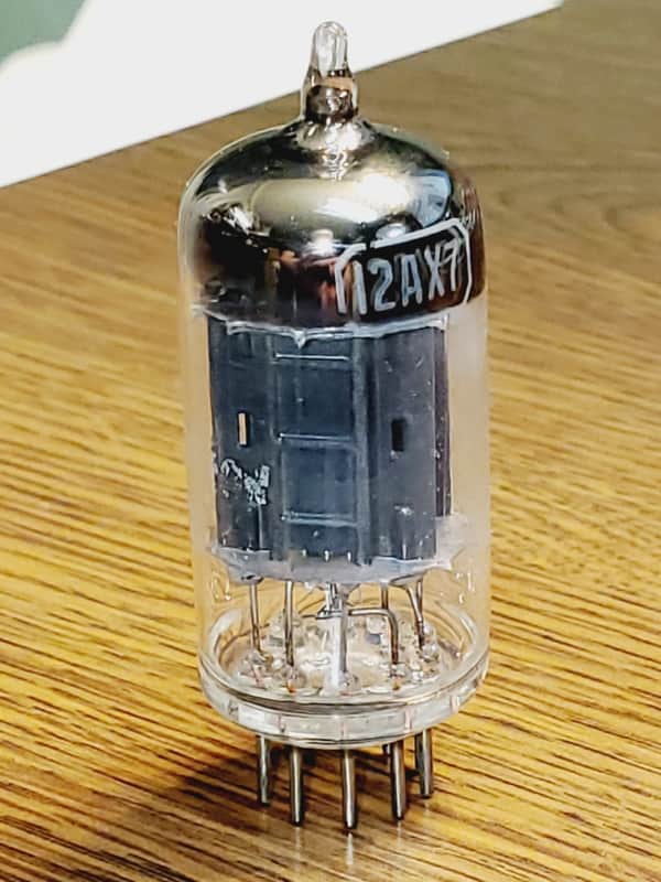 12AX7 RCA Black Plate rectangle/angle getter MaxiPreamp2/TV7 Tested (1)Tube Lot image 1