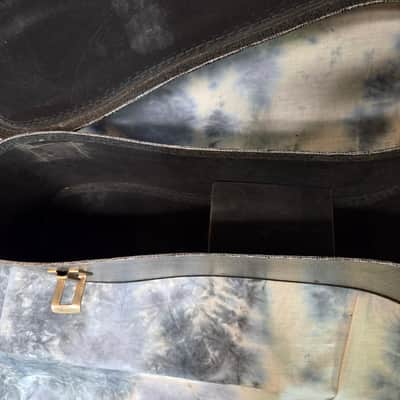 Vintage RARE 1960's Unbranded Airline Silvertone Gray 15 1/2 x 38 1/2 Inch Soft Shell Guitar Case image 9