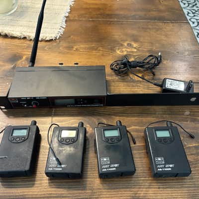 Galaxy Audio AS-1100-D Any Spot Wireless In-Ear Monitor System - Band D (4-Pack) - Black image 1