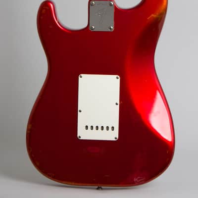 Fender Stratocaster Solid Body Electric Guitar (1966), ser. #110114, original black tolex hard shell case. image 4