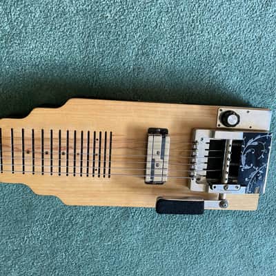 Jackson SlideKing LS Lap Steel with a 3 strings palm bending lever - Natural, no legs, felt fabric on the back side image 5