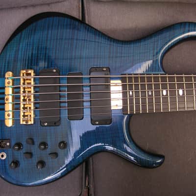 Alembic Series ll 6 String Bass Guitar 1997 Saphire Blue Clear image 19