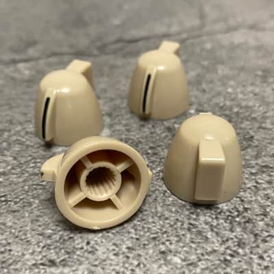 4 x Tea Kettle Coffee Pot Chicken Head Guitar Knobs Pedal Amp Pointer Knob 6mm Push On - Cream image 3