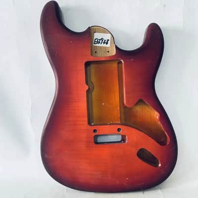 Tiger Maple Top Custom Red Burst Stratocaster Strat Style Guitar Body image 1