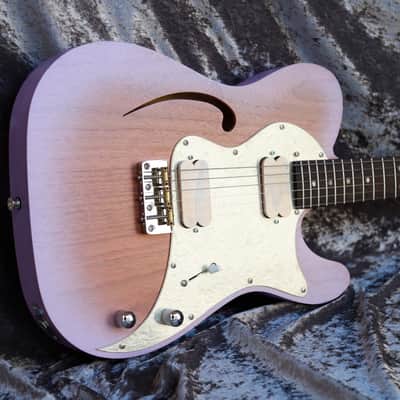 GB Liuteria Traditional Tele semi hollow purple walnut image 14