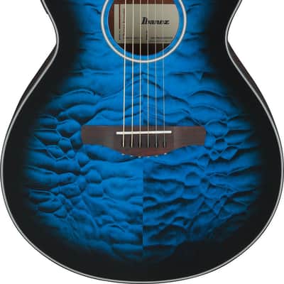 Ibanez AEWC16QA-TLH Akustikgitarre 6-String - Transparent Blue image 2