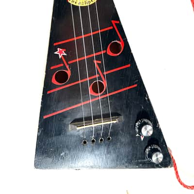 The Singing Treholipee electric ukulele uke ukulele bizarre and strange The Dark One 1969 - Black and Red image 1