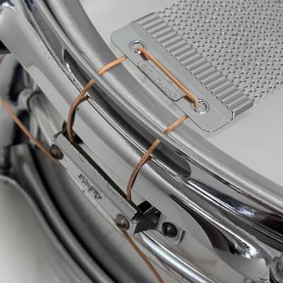 VINTAGE LUDWIG 1960s Acrolite Snare Drum 14"x5" Aluminum image 6