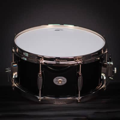 Slingerland 14" x 6.5" Studio King Snare Drum, Del Norte Black with Nickel Hardware image 2