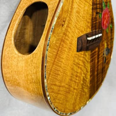 Ukulele Handmade by Blueberry Floral Motif Case & Warranty image 24