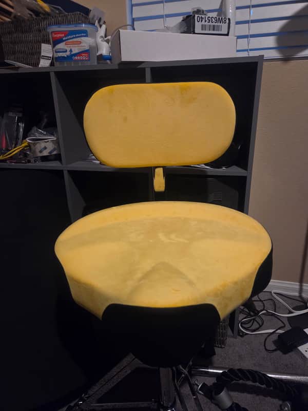 5 CORE DRUMS / DRUM THRONE Drum Throne with Back Rest 2026 - Yellow image 1