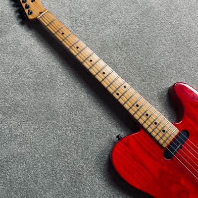 2000s Fernandes TE-85T Ash Telecaster MIJ - Takuya Signature Japan Transparent Red image 6