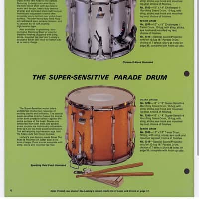 Ludwig 1979 14"x10" Challenger II Parade Marching Drum 1979 - 10 lug - White cortex image 10