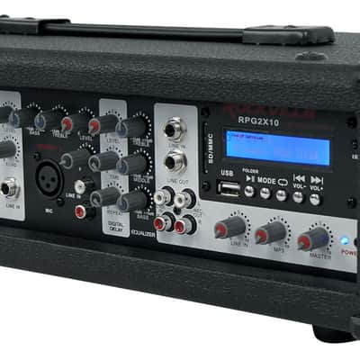 Rockville RPG2X10 V2 BX 2 1800w Powered 4 Ch Mixer/Amplifier w Bluetooth/EQ/Effects image 4